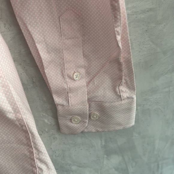 Boys Report Collection Pink Long Sleeve Stretch, Slim Fit, Dress Shirt, Size 14 - Picture 4 of 6